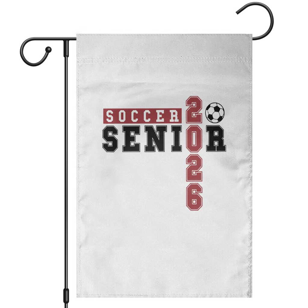 Soccer Senior Class of 2026 Typography Graphic Garden Flag High School Varsity Athlete Graduation Gift