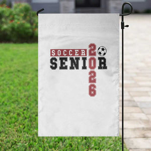 Soccer Senior Class of 2026 Typography Graphic Garden Flag High School Varsity Athlete Graduation Gift