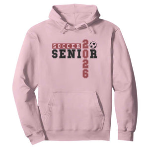 Soccer Senior Class of 2026 Typography Graphic Hoodie High School Varsity Athlete Graduation Gift