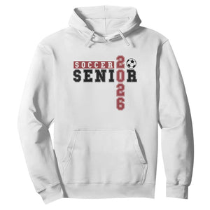 Soccer Senior Class of 2026 Typography Graphic Hoodie High School Varsity Athlete Graduation Gift