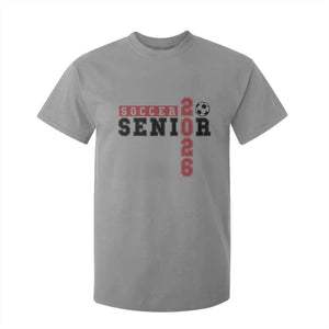 Soccer Senior Class of 2026 Typography Graphic T Shirt For Kid High School Varsity Athlete Graduation Gift