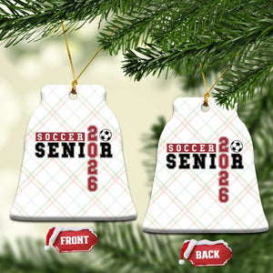 Soccer Senior Class of 2026 Typography Graphic Ceramic Ornament High School Varsity Athlete Graduation Gift