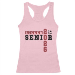 Soccer Senior Class of 2026 Typography Graphic Racerback Tank Top High School Varsity Athlete Graduation Gift