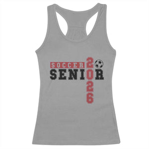 Soccer Senior Class of 2026 Typography Graphic Racerback Tank Top High School Varsity Athlete Graduation Gift