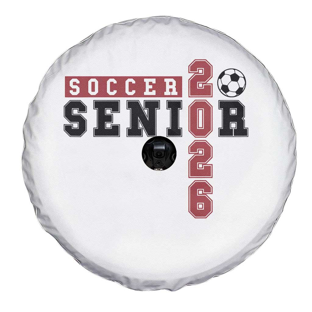 Soccer Senior Class of 2026 Typography Graphic Spare Tire Cover High School Varsity Athlete Graduation Gift