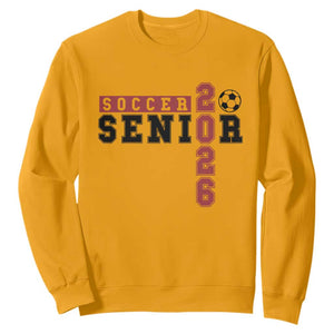 Soccer Senior Class of 2026 Typography Graphic Sweatshirt High School Varsity Athlete Graduation Gift