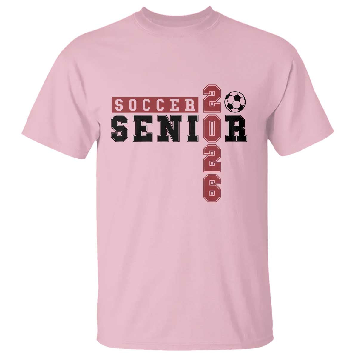Soccer Senior Class of 2026 Typography Graphic T Shirt High School Varsity Athlete Graduation Gift