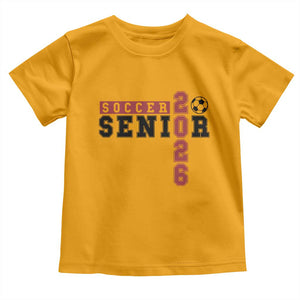Soccer Senior Class of 2026 Typography Graphic Toddler T Shirt High School Varsity Athlete Graduation Gift
