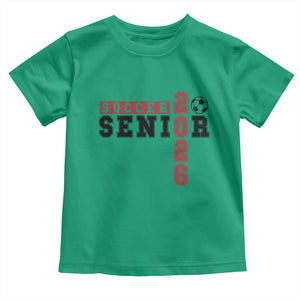 Soccer Senior Class of 2026 Typography Graphic Toddler T Shirt High School Varsity Athlete Graduation Gift