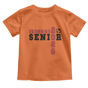 Soccer Senior Class of 2026 Typography Graphic Toddler T Shirt High School Varsity Athlete Graduation Gift