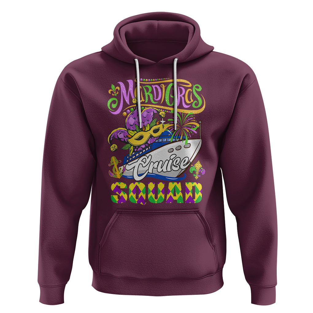 Mardi Gras Cruise Hoodie Matching Group Squad Family Vacation Party TS02 Maroon Printyourwear