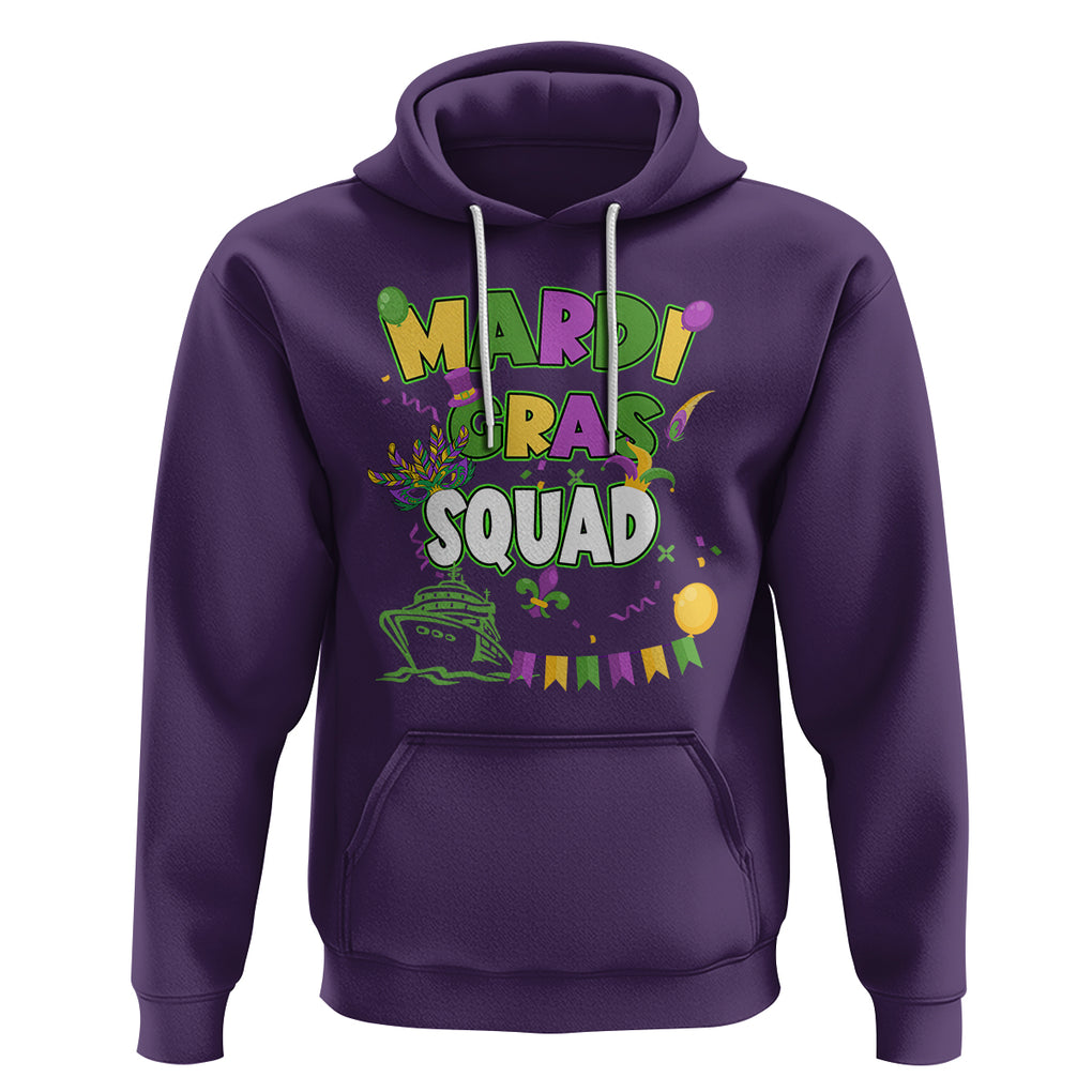 Mardi Gras Squad Hoodie Matching Group Family Vacation Party TS02 Purple Printyourwear