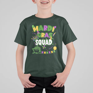 Mardi Gras Squad T Shirt For Kid Matching Group Family Vacation Party TS02 Dark Forest Green Printyourwear