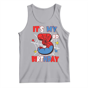 Spider Birthday Tank Top It's My 3rd Bday Party 3 Years Old Boy TS02 Athletic Heather Print Your Wear