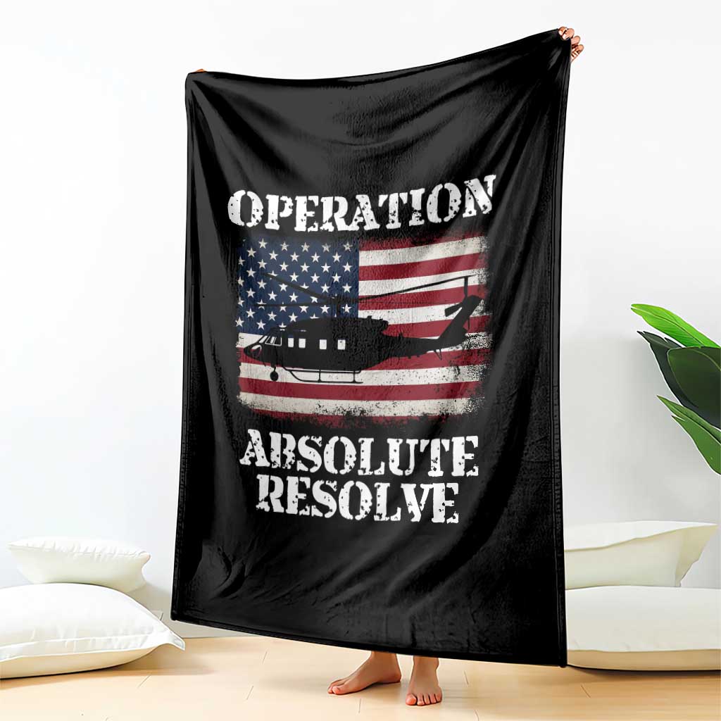 Operation Absolute Resolve Throw Blanket US Military Extraction Mission American Flag TS02 Print Your Wear