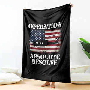 Operation Absolute Resolve Throw Blanket US Military Extraction Mission American Flag TS02 Print Your Wear
