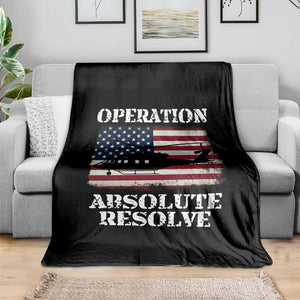 Operation Absolute Resolve Throw Blanket US Military Extraction Mission American Flag TS02 Print Your Wear