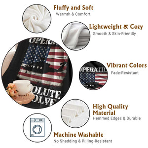 Operation Absolute Resolve Throw Blanket US Military Extraction Mission American Flag TS02 Print Your Wear