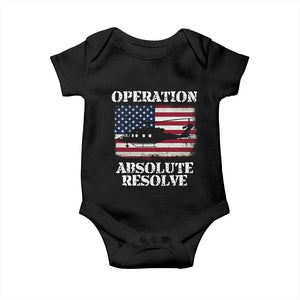 Operation Absolute Resolve Baby Onesie US Military Extraction Mission American Flag TS02 Black Print Your Wear