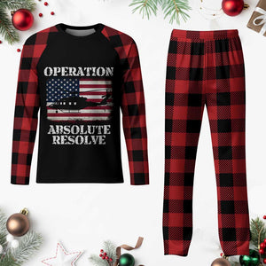 Operation Absolute Resolve Plaid Pajama Set US Military Extraction Mission American Flag TS02 Buffalo Plaid Print Your Wear