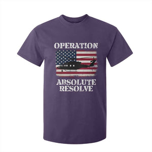 Operation Absolute Resolve T Shirt For Kid US Military Extraction Mission American Flag TS02 Purple Print Your Wear