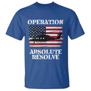 Operation Absolute Resolve T Shirt US Military Extraction Mission American Flag TS02 Royal Blue Print Your Wear