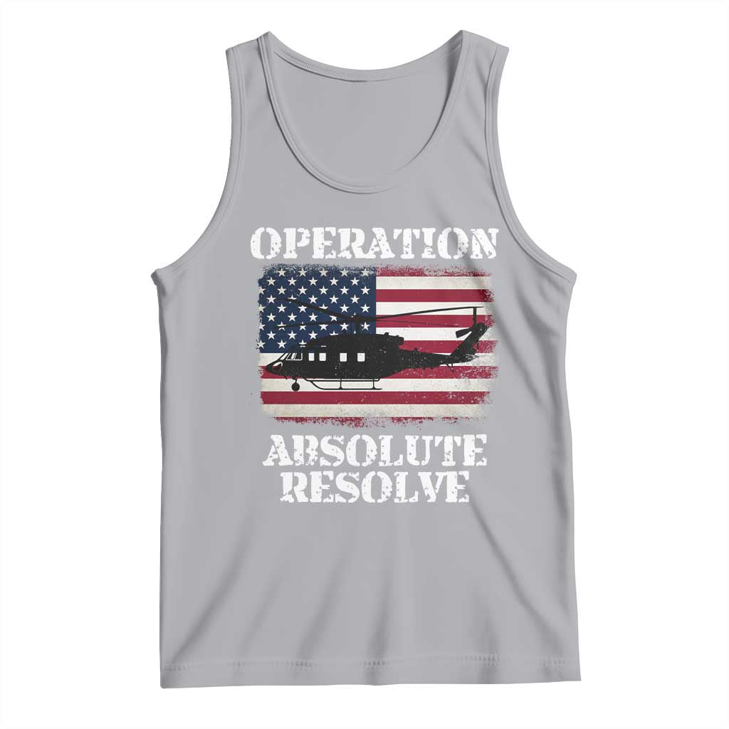 Operation Absolute Resolve Tank Top US Military Extraction Mission American Flag TS02 Athletic Heather Print Your Wear