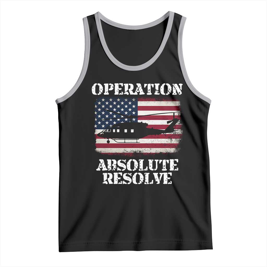 Operation Absolute Resolve Tank Top US Military Extraction Mission American Flag TS02 Black Athletic Heather Print Your Wear