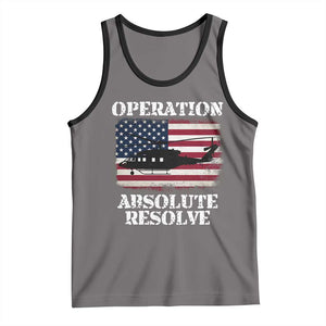 Operation Absolute Resolve Tank Top US Military Extraction Mission American Flag TS02 Deep Heather Black Print Your Wear