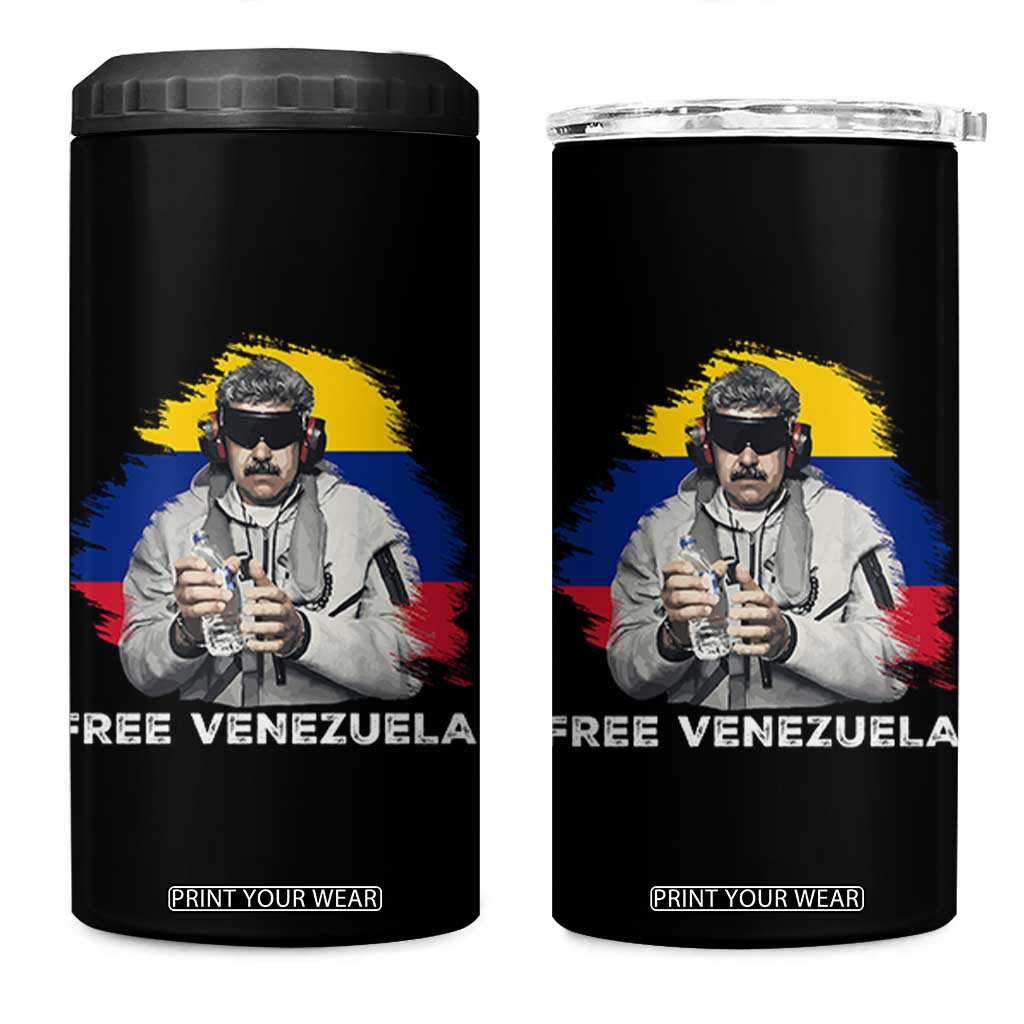 Free Venezuela Maduro 4 in 1 Can Cooler Tumbler Political Satire TS02 One Size: 16 oz Black Print Your Wear
