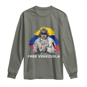 Free Venezuela Maduro Long Sleeve Shirt Political Satire TS02 Military Green Print Your Wear