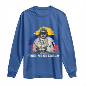 Free Venezuela Maduro Long Sleeve Shirt Political Satire TS02 Royal Blue Print Your Wear