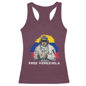 Free Venezuela Maduro Racerback Tank Top Political Satire TS02 Maroon Print Your Wear