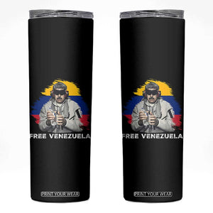 Free Venezuela Maduro Skinny Tumbler Political Satire TS02 Black Print Your Wear