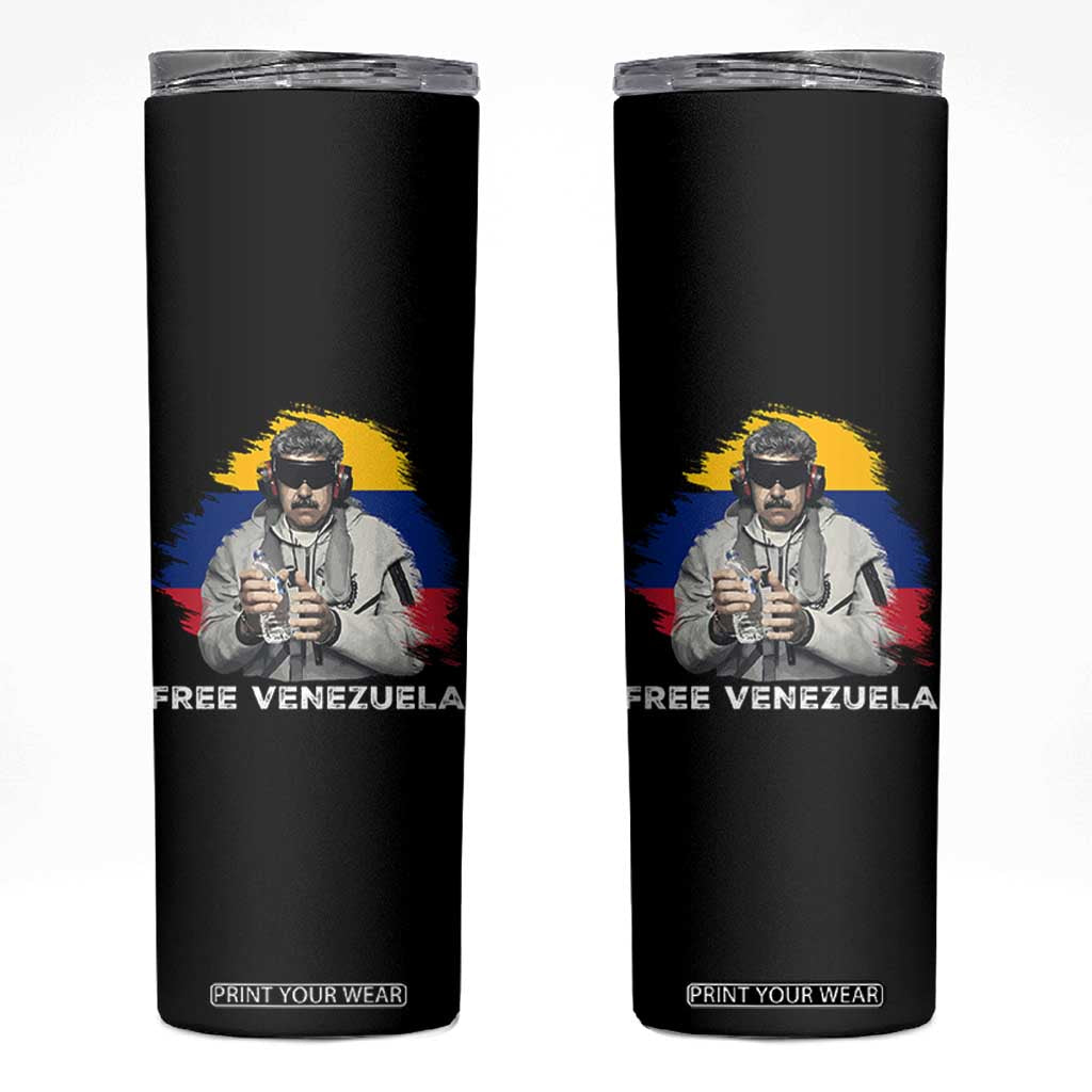 Free Venezuela Maduro Skinny Tumbler Political Satire TS02 Black Print Your Wear