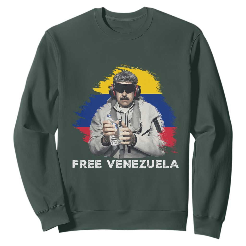 Free Venezuela Maduro Sweatshirt Political Satire TS02 Dark Forest Green Print Your Wear