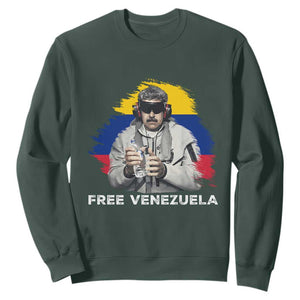 Free Venezuela Maduro Sweatshirt Political Satire TS02 Dark Forest Green Print Your Wear