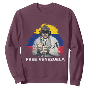 Free Venezuela Maduro Sweatshirt Political Satire TS02 Maroon Print Your Wear