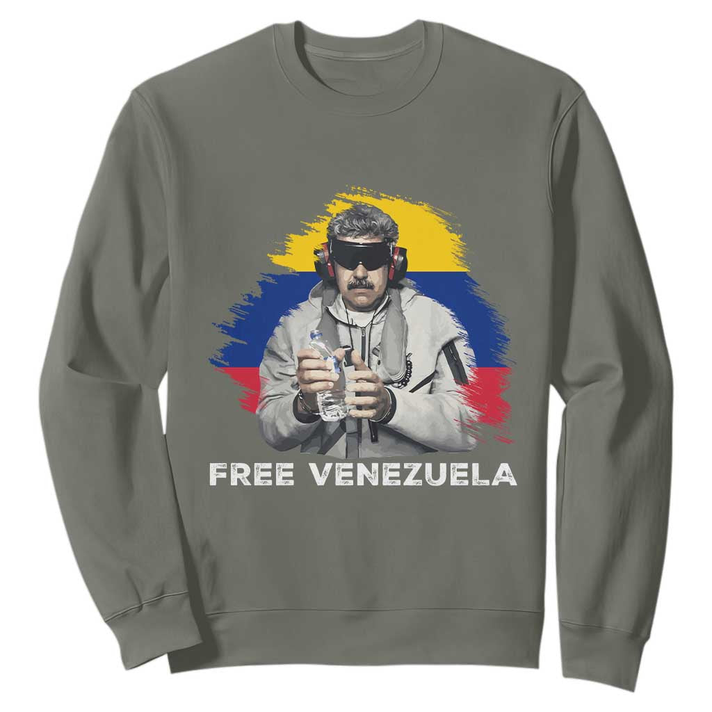Free Venezuela Maduro Sweatshirt Political Satire TS02 Military Green Print Your Wear