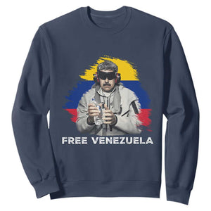 Free Venezuela Maduro Sweatshirt Political Satire TS02 Navy Print Your Wear