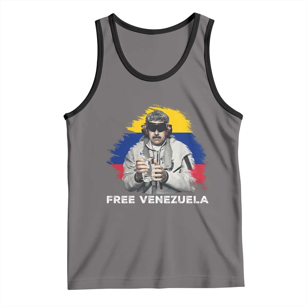 Free Venezuela Maduro Tank Top Political Satire TS02 Deep Heather Black Print Your Wear