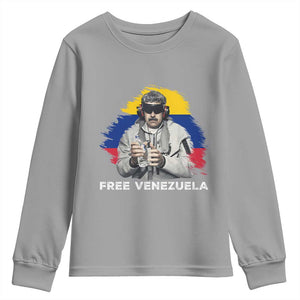 Free Venezuela Maduro Youth Sweatshirt Political Satire TS02 Sport Gray Print Your Wear