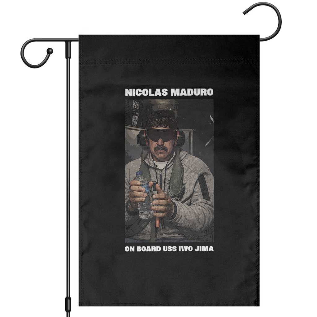 Maduro Captured Meme Garden Flag On Board USS Iwo Jima Political Satire TS02 Black Print Your Wear