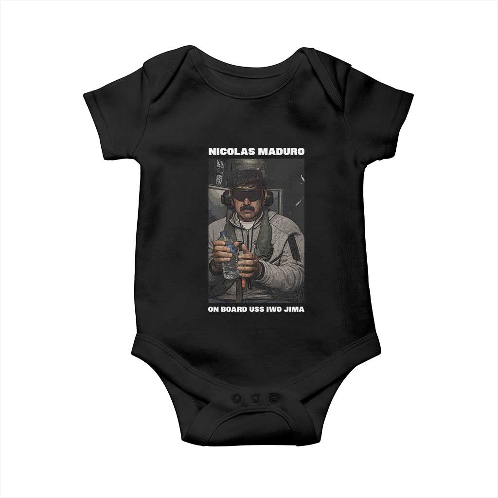 Maduro Captured Meme Baby Onesie On Board USS Iwo Jima Political Satire TS02 Black Print Your Wear