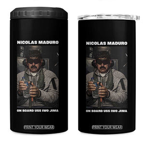 Maduro Captured Meme 4 in 1 Can Cooler Tumbler On Board USS Iwo Jima Political Satire TS02 One Size: 16 oz Black Print Your Wear