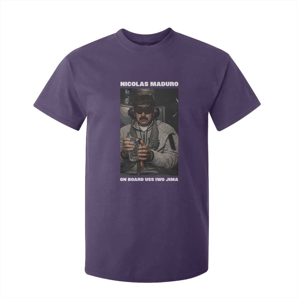 Maduro Captured Meme T Shirt For Kid On Board USS Iwo Jima Political Satire TS02 Purple Print Your Wear