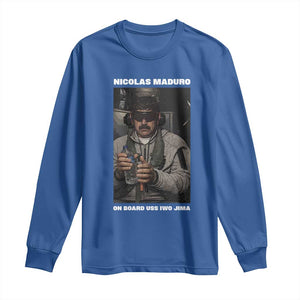 Maduro Captured Meme Long Sleeve Shirt On Board USS Iwo Jima Political Satire TS02 Royal Blue Print Your Wear