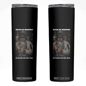 Maduro Captured Meme Skinny Tumbler On Board USS Iwo Jima Political Satire TS02 Black Print Your Wear