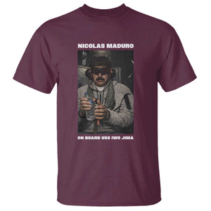 Maduro Captured Meme T Shirt On Board USS Iwo Jima Political Satire TS02 Maroon Print Your Wear