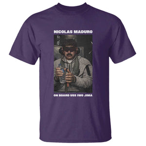 Maduro Captured Meme T Shirt On Board USS Iwo Jima Political Satire TS02 Purple Print Your Wear